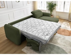 Зелен разтегателен ъглов диван (променлив) Achille – Bobochic Paris