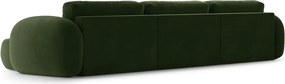 Зелен кадифен сгъваем/с място за съхранение ъглов диван (U форма) Tonale – Cosmopolitan Design