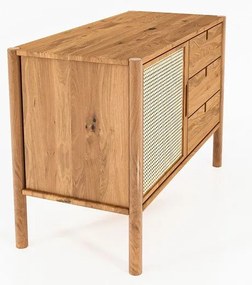 Нисък скрин от дъб 97x69 cm Pola - The Beds