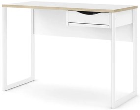 Бяла работна маса , 110 x 48 cm Function Plus - Tvilum