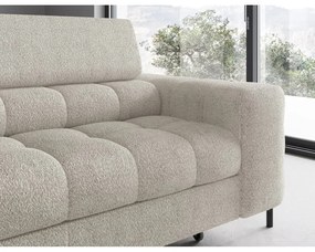 Кремав разтегателен ъглов диван с място за съхранение от букле (ляв ъгъл L форма) Ferucce – ELTAP