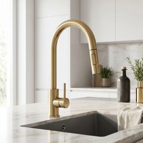 Смесител за кухня Rea Fresh Touch Brush Gold
