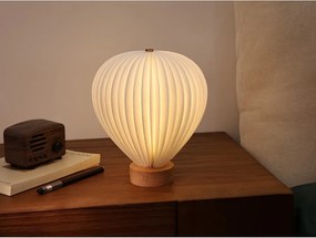 Бяла LED затъмняваща се настолна лампа с хартиен абажур (височина 20 cm) Aeris – Gingko