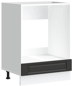 853998 vidaXL Шкаф за фурна, Porto, черен, инженерно дърво