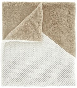 Кафяво-бежово одеяло от микроплюш 130x170 cm Cosy Larsson Geo – Catherine Lansfield
