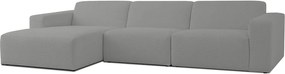 Сив ъглов диван от букле (ляв ъгъл) Roxy – Scandic