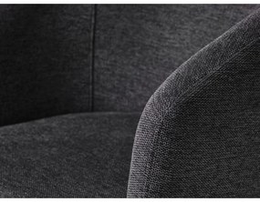 Тъмносив тапициран трапезен стол с подлакътници Easton – Unique Furniture