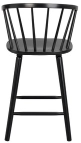 Черен бар стол от каучуково дърво Carmen - Rowico