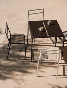 Тъмнокафяв градински стол метален Oto – noo.ma