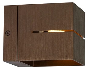 Комплект от 2 интелигентни стенни лампи тъмно бронз 9.7 см с WiFi G9 - Transfer Groove