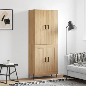 3195798 vidaXL Висок шкаф, дъб сонома, 69,5x34x180 см, инженерно дърво