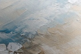 Картина на платно – Имитация на маслена живопис на плаж и небе