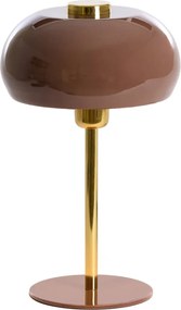 Кафява настолна лампа с метален абажур (височина 34 cm) Surin – Light &amp; Living