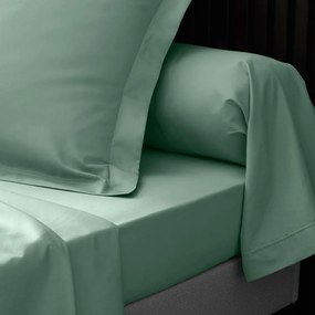 Зелен еластичен чаршаф от памук перкал 160x200 cm Percaline – douceur d'intérieur