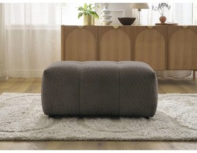 Кафява табуретка от прежда с примки от букле Roxelane – Bobochic Paris