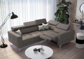 Ъглов диван Milo LTHR-Gkri-Right