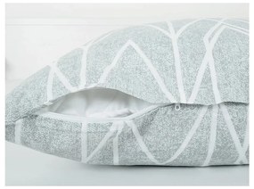 Сиво единично крепирано спално бельо 140x200 cm Gray Stripes – B.E.S.