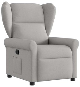 4015665 vidaXL Recliner Chair Cloud Grey Fabric