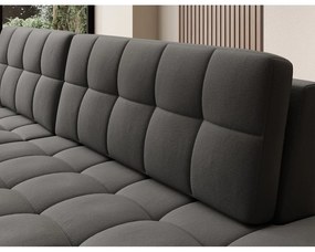 Кафяво-сив кадифен сгъваем ъглов диван (ляв ъгъл) Blezalt – ELTAP