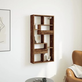 854560 vidaXL Стенен шкаф, старо дърво, 50x15x100 см, инженерно дърво