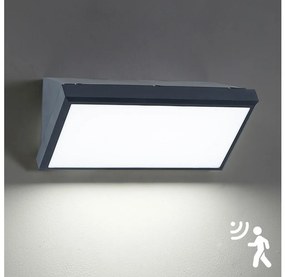 Brilagi - LED Екстериорен аплик със сензор TRIANGLE LED/20W/230V антрацит