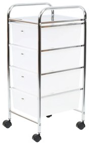 Пластмасов подвижен рафт в бяло и сребристо 33x79 см - Premier Housewares