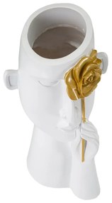 Бяла ваза от полирезин 27 cm Fiore - Mauro Ferretti