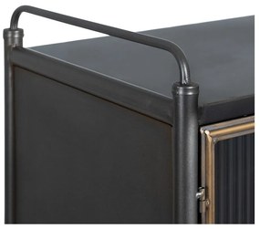 Черна метална витрина 58x150 cm Brick – Ixia