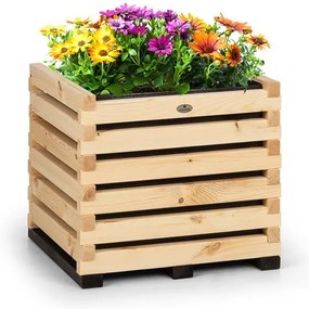 Blumfeldt Modu Grow 50, повдигната цветна леха, 50 х 50 х 45 см, борова дървесина, бор