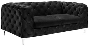 Chesterfield диван Irving A103Брой места: 2, Няма, Няма, Тъмно сив, 179x97x73cm, Тапицерия, Крака: Метал