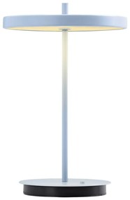 Светлосиня метална LED настолна лампа с метален абажур (височина 31 cm) Asteria Move – UMAGE