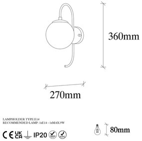 Стенна лампа в златисто ø 15 cm Jewel – Opviq lights