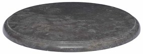 149190 vidaXL Плот за маса, черен, Ø40x2,5 см, мрамор
