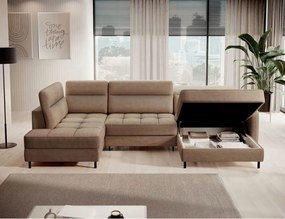 Ъглов диван Tobe-Кафяв-вдясно