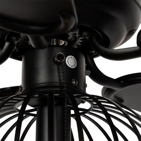 Вентилатор за таван черен с дървен принт 107,5 см с издърпващ се ключ - Mistral Johanna