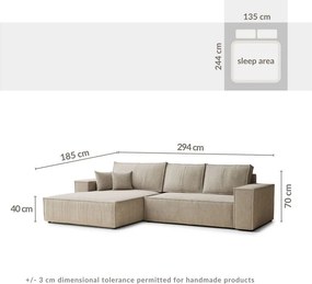 Сив шенилов сгъваем/с място за съхранение ъглов диван (ляв ъгъл) Maze – Maison de Rêve