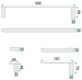 Комплект аксесоари за баня Mati Brush Copper 4 части