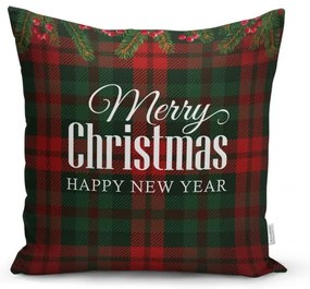 Комплект от 4 коледни калъфки за възглавници и покривка за маса Tartan Christmas - Minimalist Cushion Covers