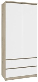 Шкаф ARIVA S90, 90x180x51, сонома/бяло