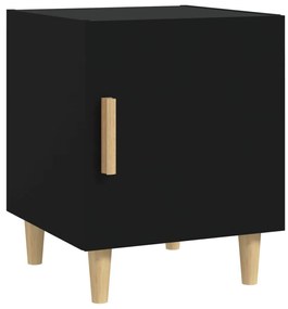 812044 vidaXL Нощно шкафче, черно, инженерно дърво