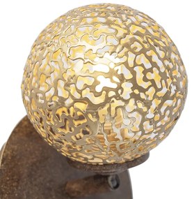 Стенна лампа ръждиво кафява регулируема с ключ - Kreta