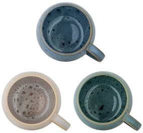 Сини/кремави глинени чаши в комплект от 3 бр. 420 ml Harriet – Bloomingville