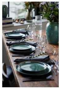 Зелена/черна глинена чиния ø 27 cm Gastro Green/Black – Bitz