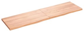 3156391 vidaXL Плот за маса светлокафяв 180x50x(2-4) см обработен масивен дъб