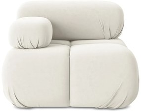 Бял кадифен модул за диван (ляв ъгъл) Lokua – Makamii