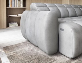 Ъглов диван Chicago-Сив-Десен