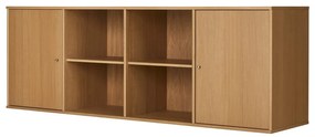 Нисък висящ скрин от декор от дъб в естествен цвят 176x61 cm Mistral – Hammel Furniture