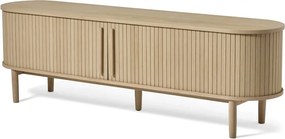 Маса за телевизор от декор от дъб в естествен цвят 180x56x40 cm Meta – Unique Furniture