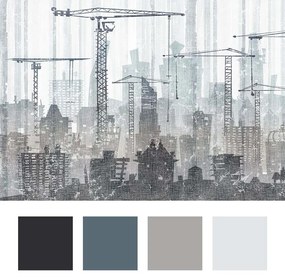 Фототапет Кранове и небостъргачи