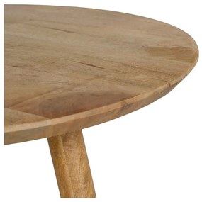 Кръгла масичка за кафе от масивно манго в естествен цвят ø 60 cm Mao – Ixia